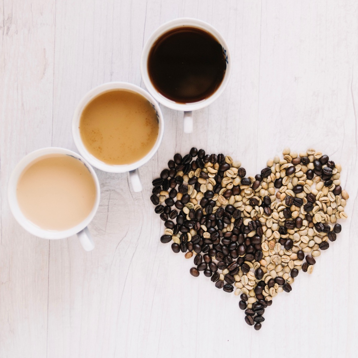Arabica and Robusta coffee cups representing comfort and health preferences