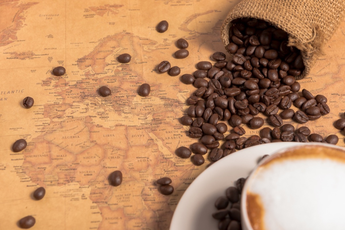 Coffee farm in the Latin American highlands