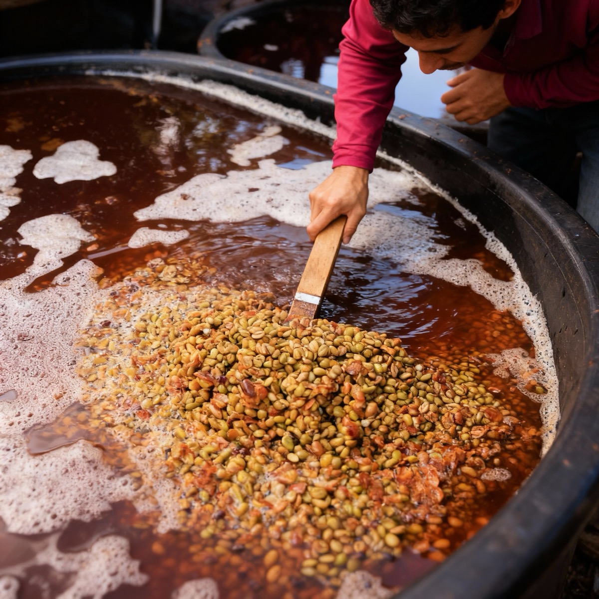Wet (washed) coffee processing—fermentation and washing for clean, bright cups