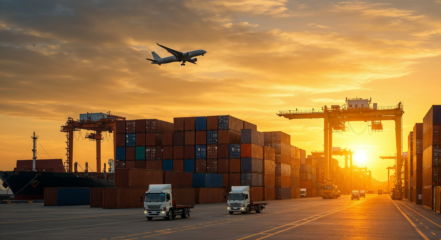 Coffee logistics in Malaysia with trucks and warehouse